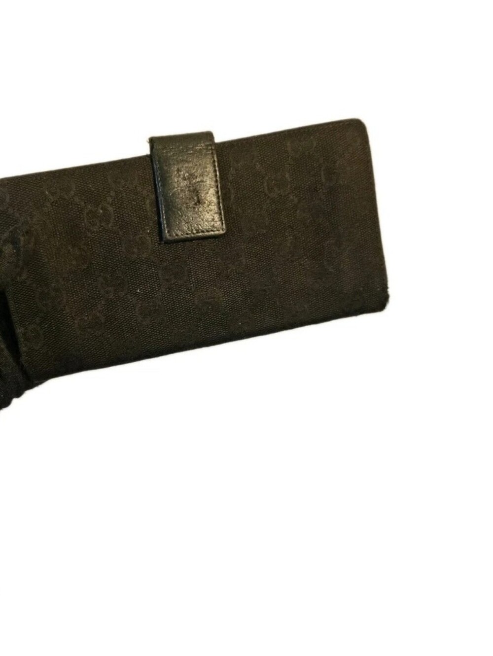 Gucci Eclipse Insignia Canvas Black Continental Wallet Authentic - Picture 14 of 16